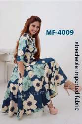 Strachable imported silk Kurti