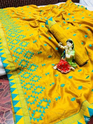 Vichtra silk Saree with full Multi work