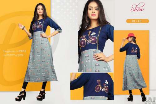  Anarkali Rayon Kurti by Sukan Tex