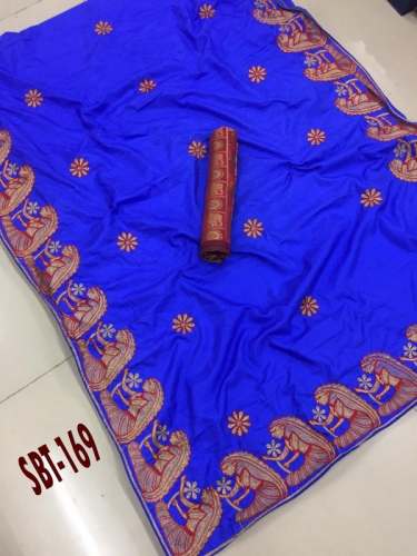 Embroidery Work Sana Silk Saree