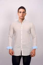 Beige Checkered Cotton Shirts