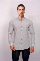 Grey Checkered Formal Shirt
