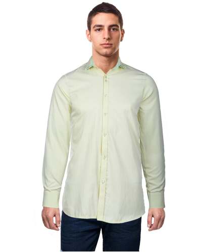 Pastel Lime Mens Semi Formal Shirt