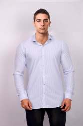 White and Blue Striped Shirt