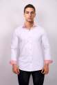 White Shirt with Red Striped Details