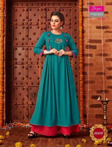 DIYA TRENDS KAJAL STYLE 1006 FANCY RAYON KURTI