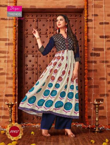 DIYA TRENDS KAJAL STYLE FANCY RAYON KURTY