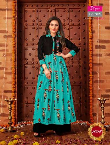 DIYA TRENDZ FANCY KAJAL STYLE RAYON KURTY