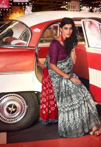 Cotton ikkat Saree