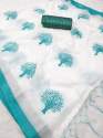linen lichicolour Saree  thumb 2