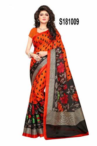 printed bhagalpuri saree