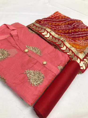 CHANDERI DRESS MATERIAL