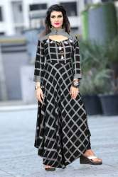 Checks Party Wear LONG Gown