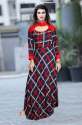 Checks Party Wear LONG Gown thumb 1