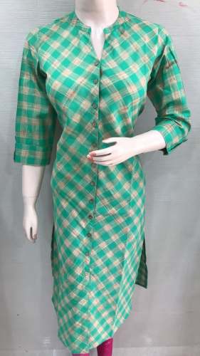 South Cotton Checks print kurti
