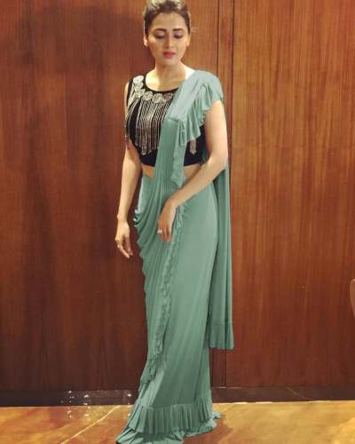 Ruffel Saree With Hand Work KTS 7115