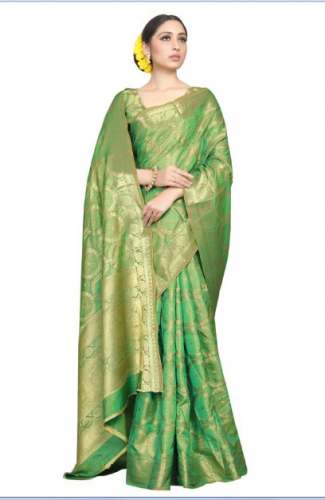 Barkha Green by Arya Weaves