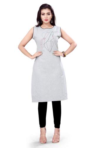 cotton Hand Thread Work Kurtis