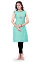 cotton Hand Thread Work Kurtis thumb 3
