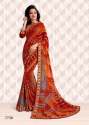 Printed Border Lace Sarees thumb 13