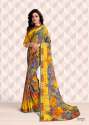 Printed Border Lace Sarees thumb 2