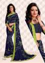 Printed Border Lace Sarees thumb 9