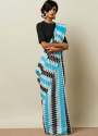 indigo-hand-block-print-saree
