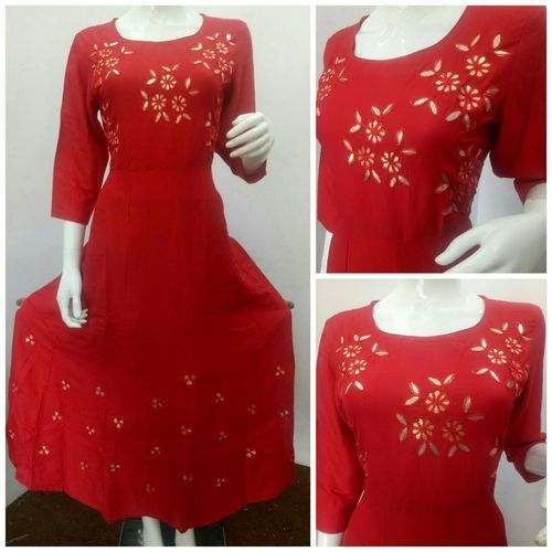 foil printed kurti