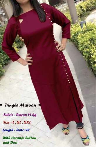 Regular wear rayon kurti by Darshna Fashion