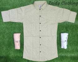 Dot print cotton shirt