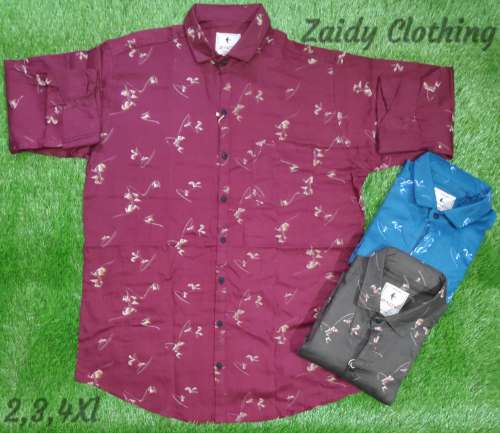 regular wear printed shirt by Zaidy Clothing