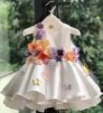 Girls Fancy Tafetta Tulle Layered Frock