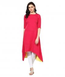 pink Crepe kurti