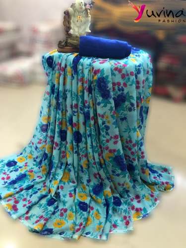 Amazing Printed Weightless Sarees