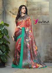 Beautiful Linen HD Print Sarees