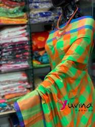 Casual Checks Cotton Silk Sarees