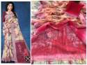 Designer Linen Saree thumb 4