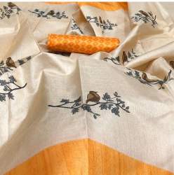 Digital Print Linen Saree