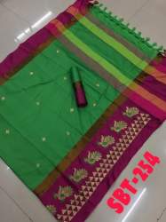 Embroidery Work Cotton Silk Sarees