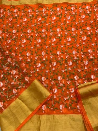 Heavy Flower Embroidery Work by Yuvina Fashion