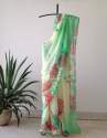 Printed Organza Saree thumb 1