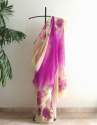 Printed Organza Saree thumb 4