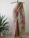 Printed Organza Saree thumb 7