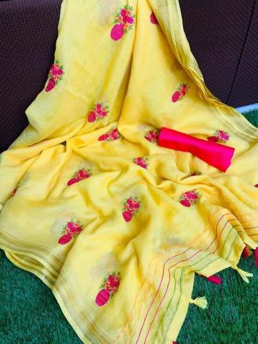 Pure Linen Saree