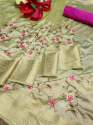 Work Organza Saree  thumb 5