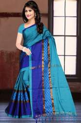 Appealing Sky Blue Party Wear Silk Saree For Women