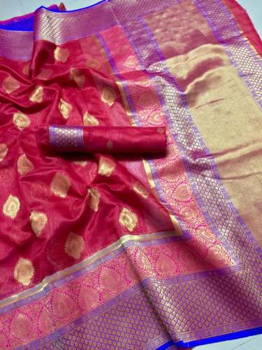 Banarasi Handlootom Crystal Silk Saree