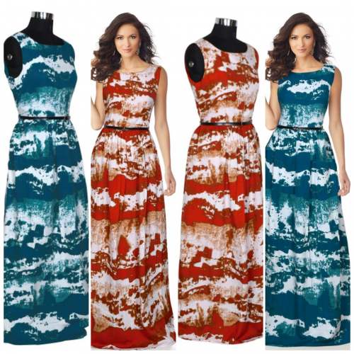 Crepe Western Gown