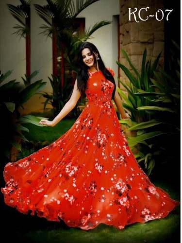 Crepe With Floral Print Kurti