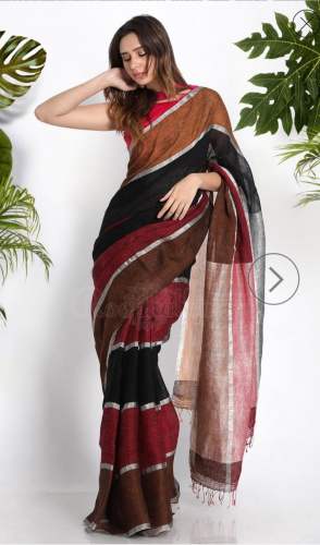  Flattering Linen Silk Saree 